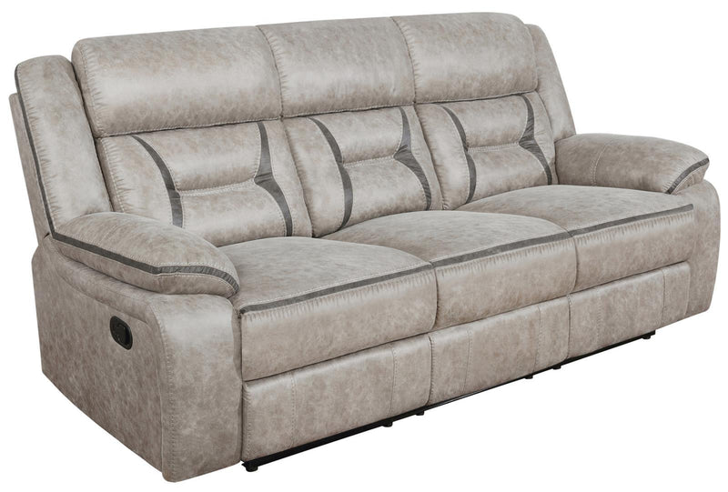 Greer Upholstered Tufted Back Motion Sofa - Furniture Center (NY)