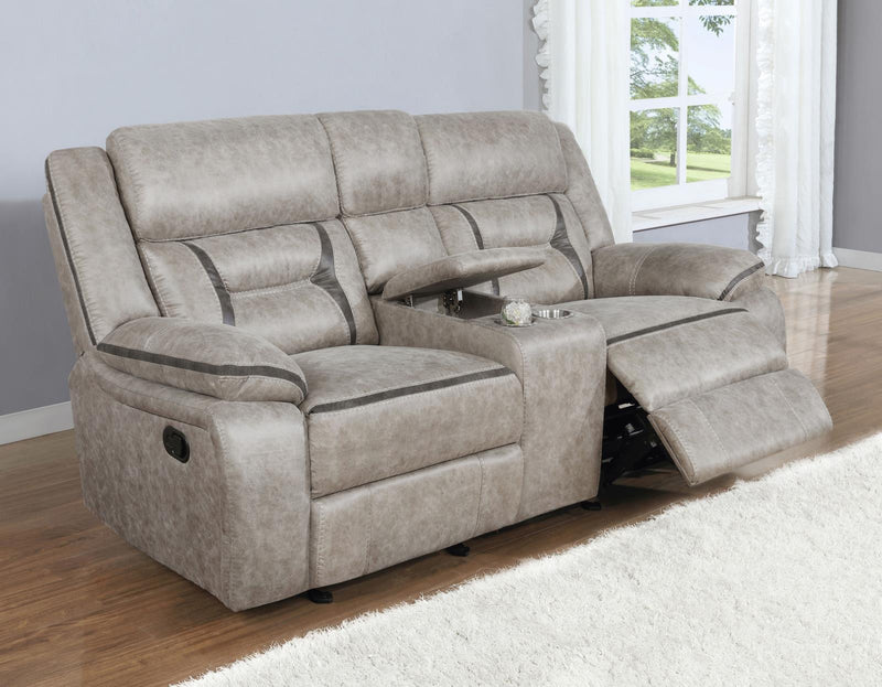 Greer Upholstered Tufted Back Glider Loveseat - Furniture Center (NY)