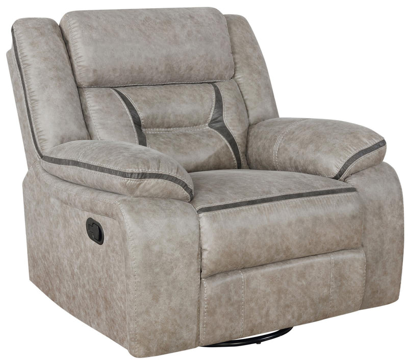 Greer Upholstered Tufted Back Glider Recliner - Furniture Center (NY)