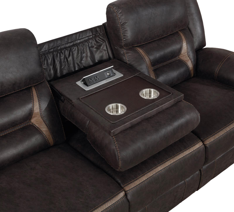 Greer Upholstered Tufted Back Motion Sofa - Furniture Center (NY)