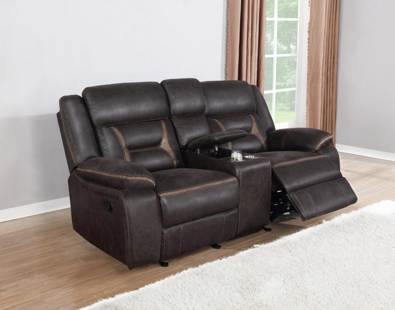 Greer Upholstered Tufted Back Glider Loveseat - Furniture Center (NY)