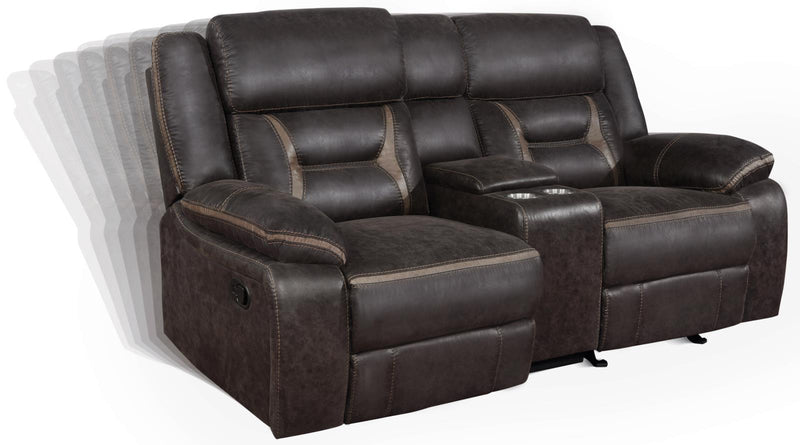 Greer Upholstered Tufted Back Glider Loveseat - Furniture Center (NY)
