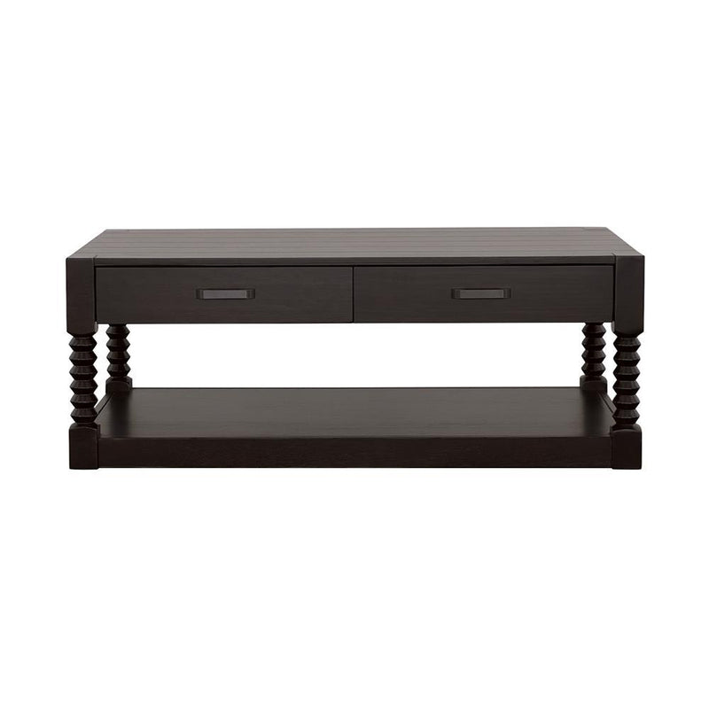 Meredith 2-drawer Coffee Table Coffee Bean - Furniture Center (NY)