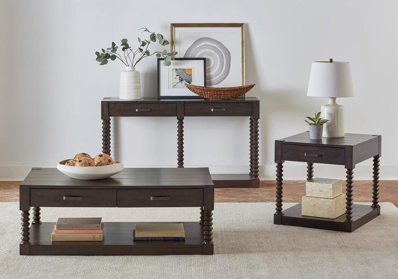 Meredith 2-drawer Sofa Table Coffee Bean - Furniture Center (NY)