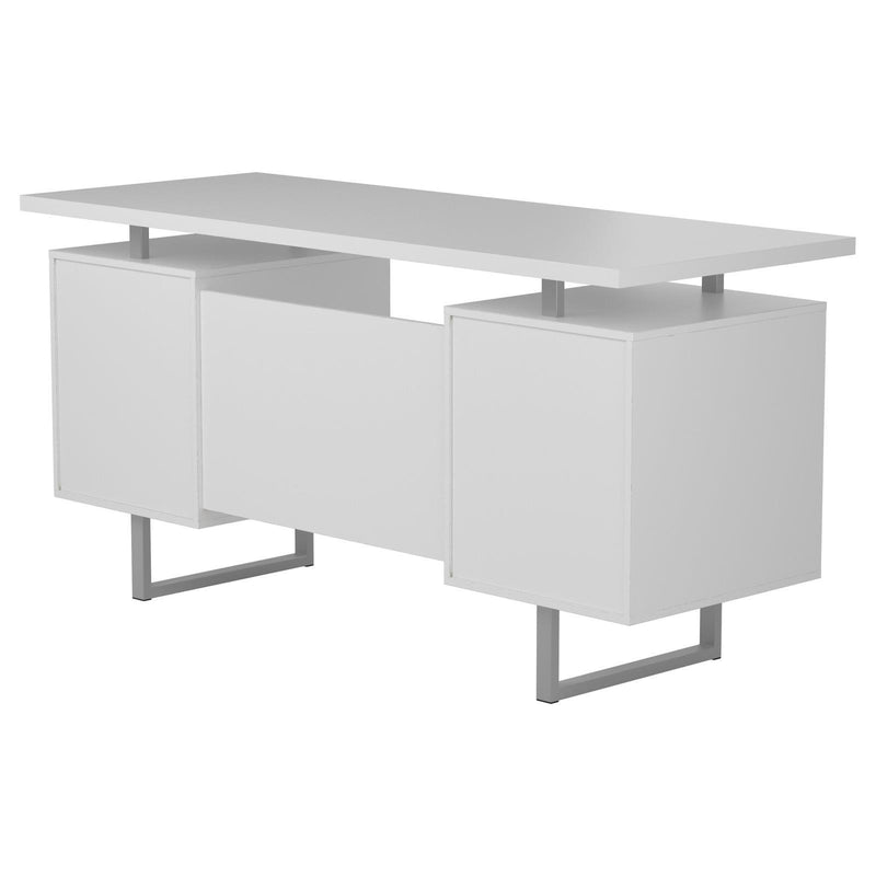 Lawtey Floating Top Office Desk Weathered Grey - Furniture Center (NY)