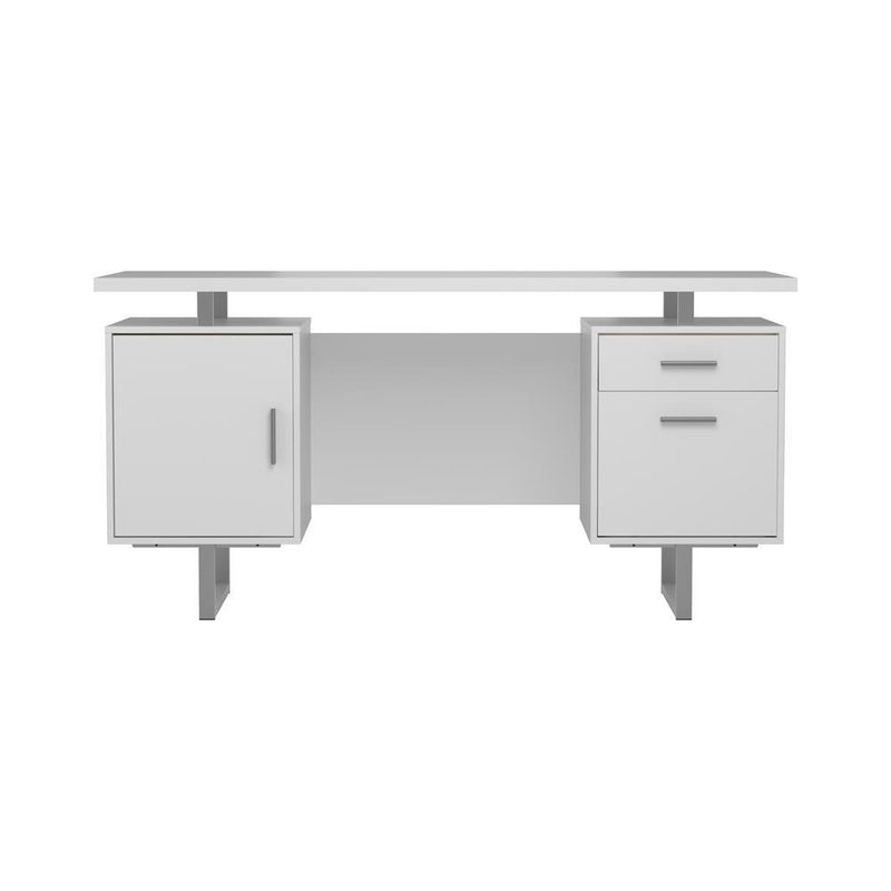 Lawtey Floating Top Office Desk Weathered Grey - Furniture Center (NY)