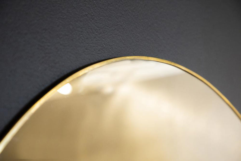 Hermione Round Wall Mirror Gold - Furniture Center (NY)