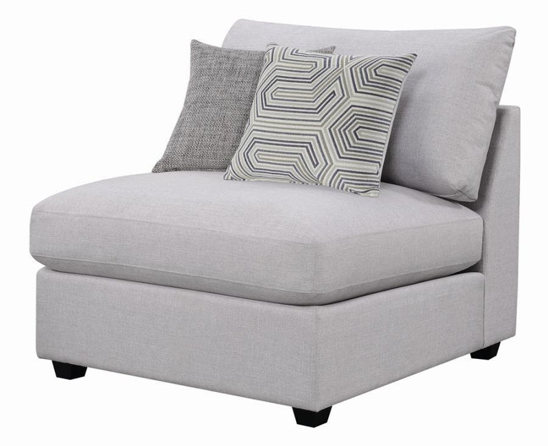 Cambria Upholstered Armless Chair Grey - Furniture Center (NY)