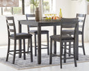 Bridson Counter Height Dining Table and Bar Stools (Set of 5) - Furniture Center (NY)