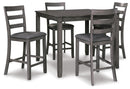 Bridson Counter Height Dining Table and Bar Stools (Set of 5) - Furniture Center (NY)