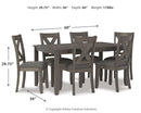 Caitbrook Dining Table and Chairs (Set of 7) - Furniture Center (NY)
