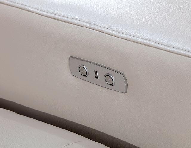 ABBERTON Power Loveseat, Beige - Furniture Center (NY)