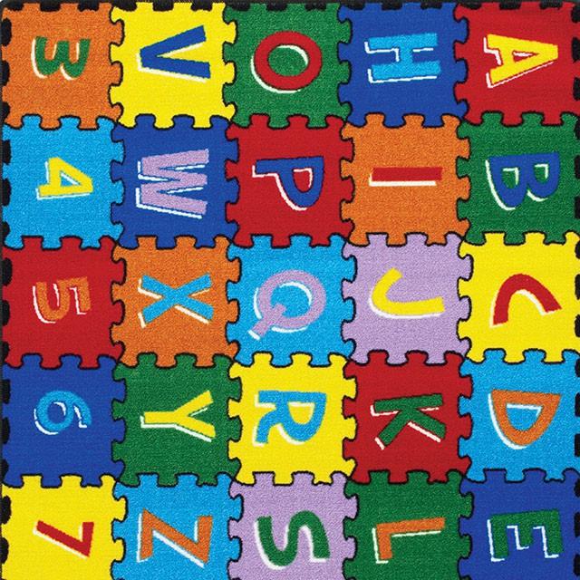 Abbey Alphabet/Multi 4' 9" X 6' 9" Area Rug - Furniture Center (NY)