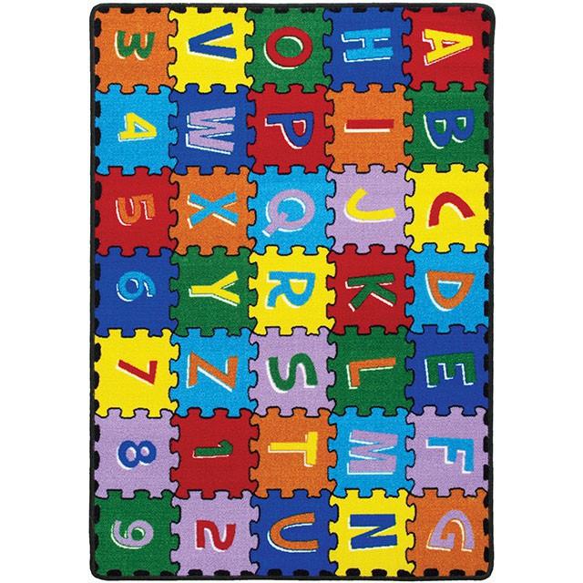 Abbey Alphabet/Multi 4' 9" X 6' 9" Area Rug - Furniture Center (NY)
