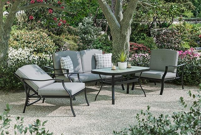 Adele 5 Pc. Conversation Set w/ Adjustable Chairs - Furniture Center (NY)