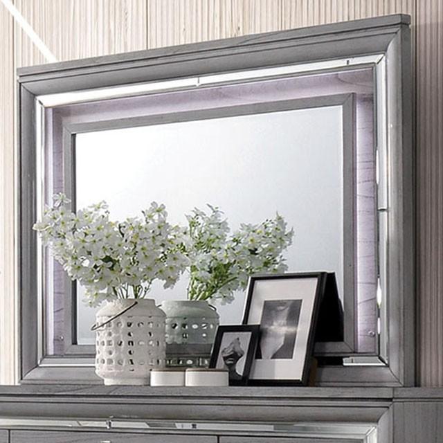 Alanis Light Gray Mirror - Furniture Center (NY)