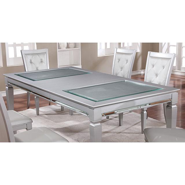 Alena Silver Dining Table - Furniture Center (NY)