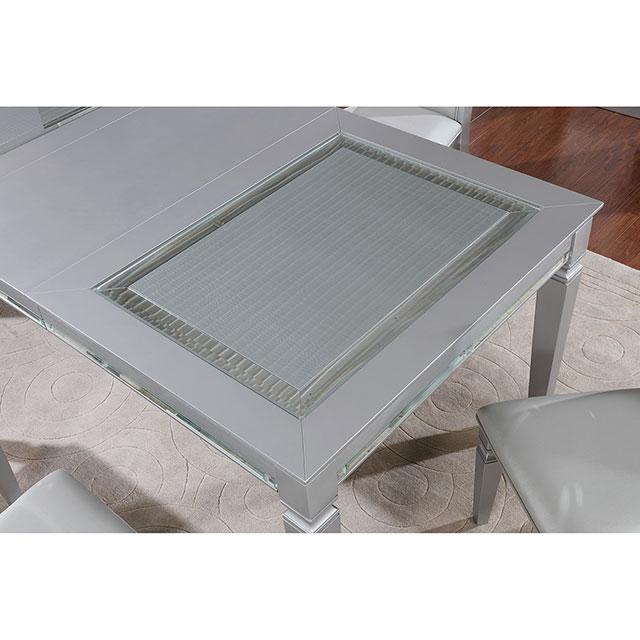 Alena Silver Dining Table - Furniture Center (NY)