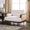ALESUND Chair, Beige/Light Oak Natural & Brown - Furniture Center (NY)