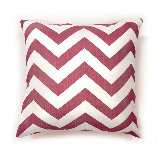 Zoe Red Chevron 18" X 18" Pillow, Red Chevron (2/CTN) - Furniture Center (NY)