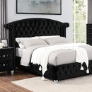 ZOHAR E.King Bed, Black - Furniture Center (NY)