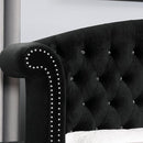 ZOHAR E.King Bed, Black - Furniture Center (NY)