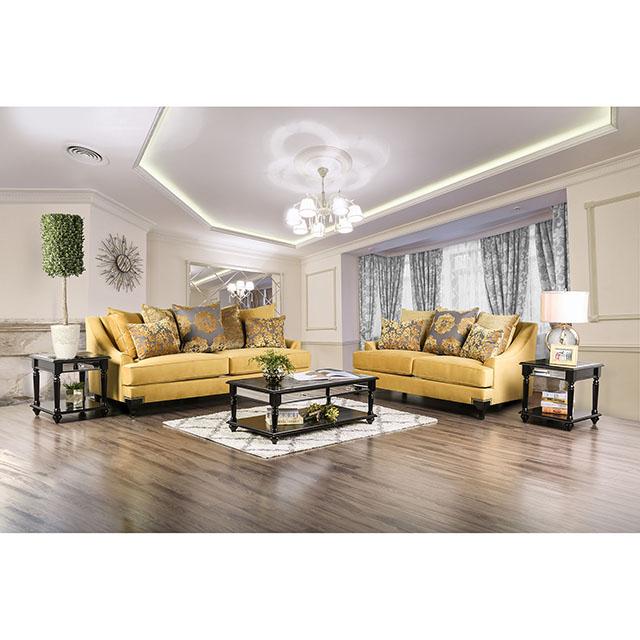 Wolver Gold/Gray Chair, Gold - Furniture Center (NY)