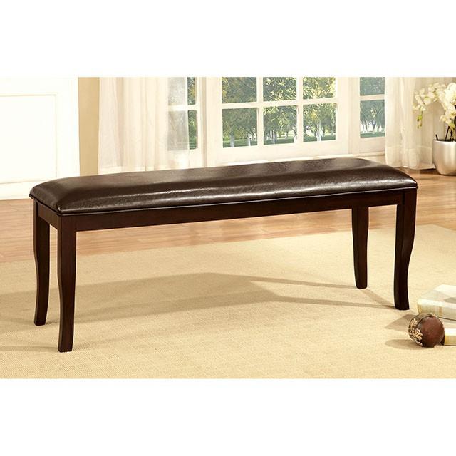 Woodside Dark Cherry/Espresso Bench - Furniture Center (NY)