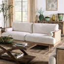 ALESUND Sofa, Beige/Light Oak, Natural & Brown - Furniture Center (NY)