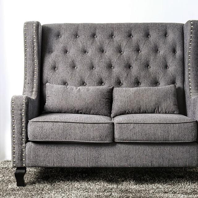Alicante Love Seat Bench, Gray - Furniture Center (NY)
