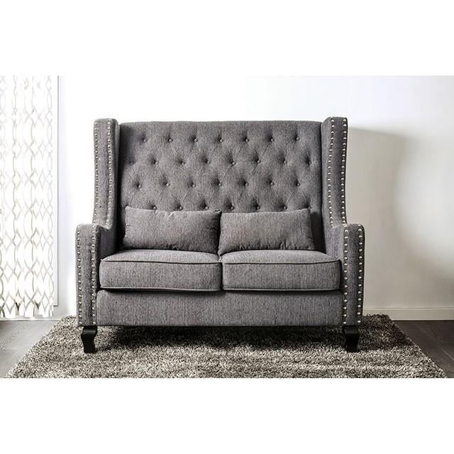 Alicante Love Seat Bench, Gray - Furniture Center (NY)