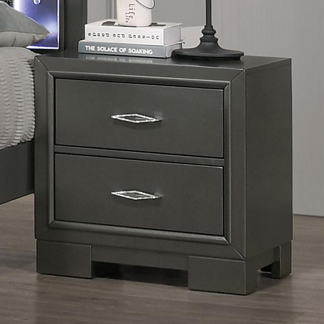 ALISON Night Stand, Dark Walnut - Furniture Center (NY)