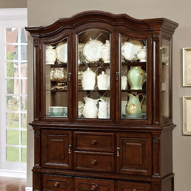 Alpena Brown Cherry Hutch & Buffet - Furniture Center (NY)