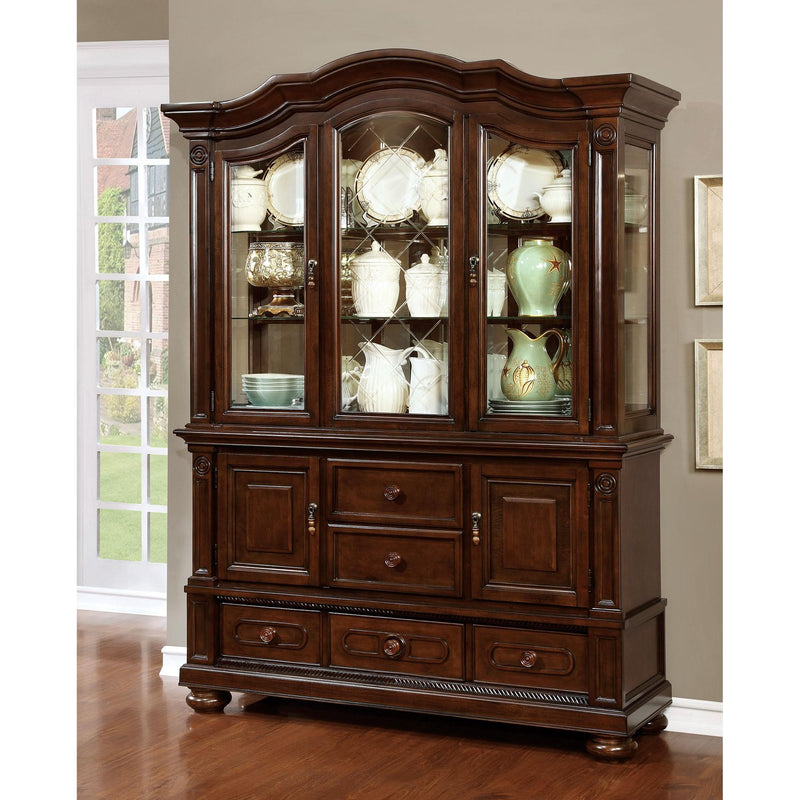 Alpena Brown Cherry Hutch & Buffet - Furniture Center (NY)