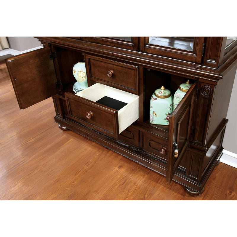 Alpena Brown Cherry Hutch & Buffet - Furniture Center (NY)