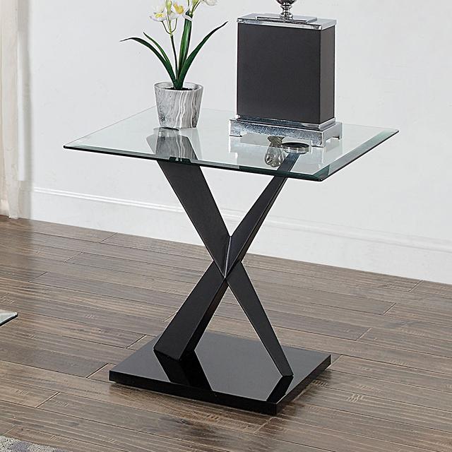 XANTHUS End Table, Black - Furniture Center (NY)
