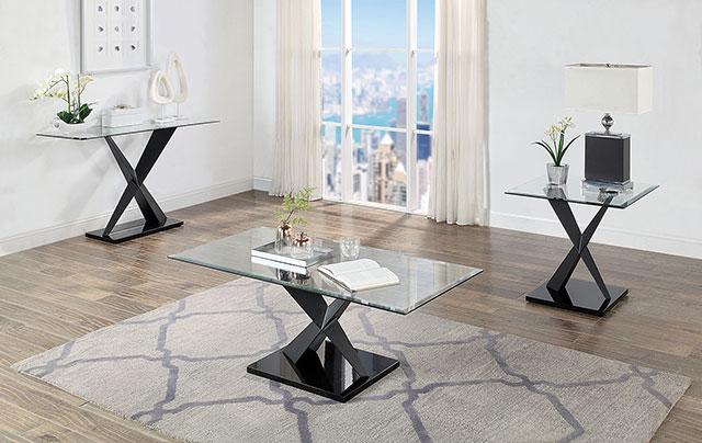XANTHUS Sofa Table, Black - Furniture Center (NY)