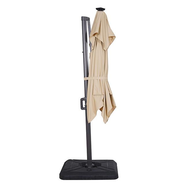 Xico 8 Ft Square Umbrella w/ Double Top w/ LED Light + 37" Large Base - Furniture Center (NY)
