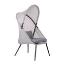 Alverta Foldable Chair Grey & Black (2/Ctn) - Furniture Center (NY)