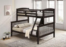 Brookings Twin/Full Bunk Bed White, Brown & Black - Furniture Center (NY)