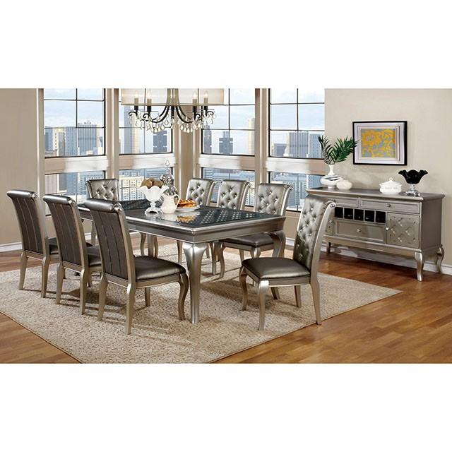Amina Champagne Hutch & Buffet - Furniture Center (NY)