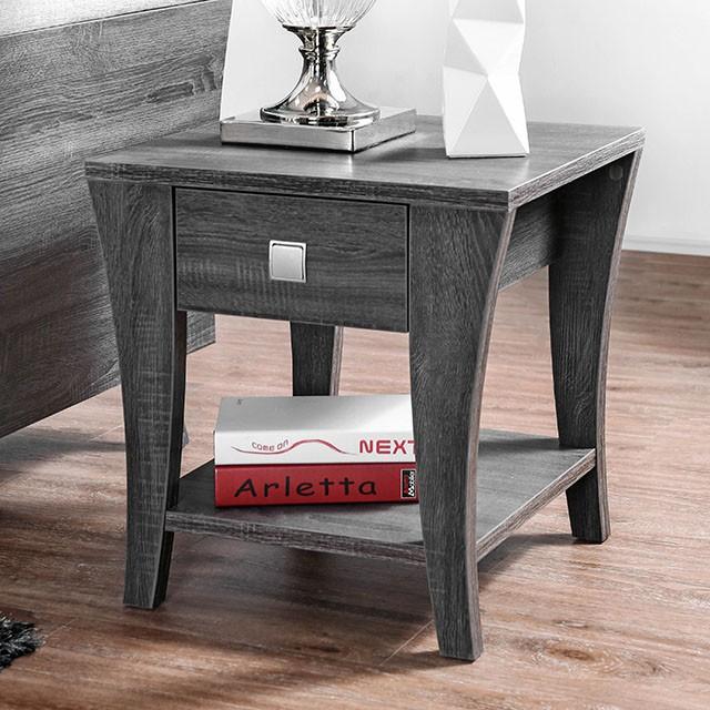 Amity Gray End Table - Furniture Center (NY)