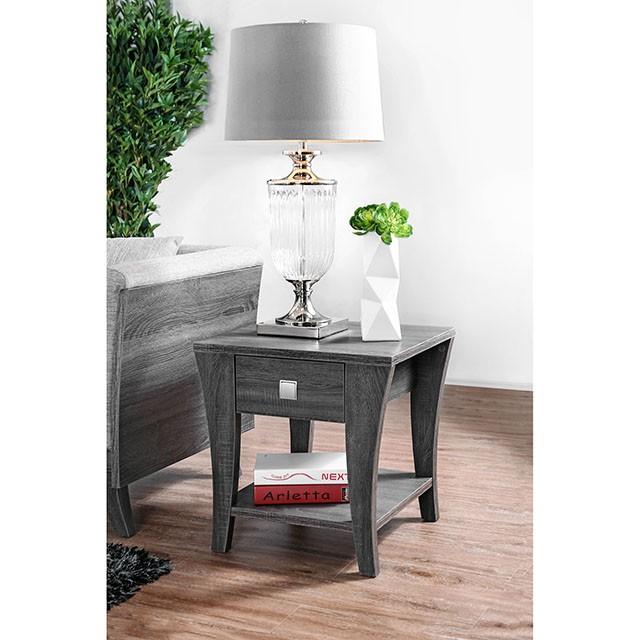 Amity Gray End Table - Furniture Center (NY)