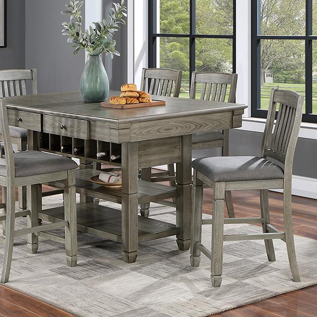 ANAYA Counter Ht. Table, Gray - Furniture Center (NY)