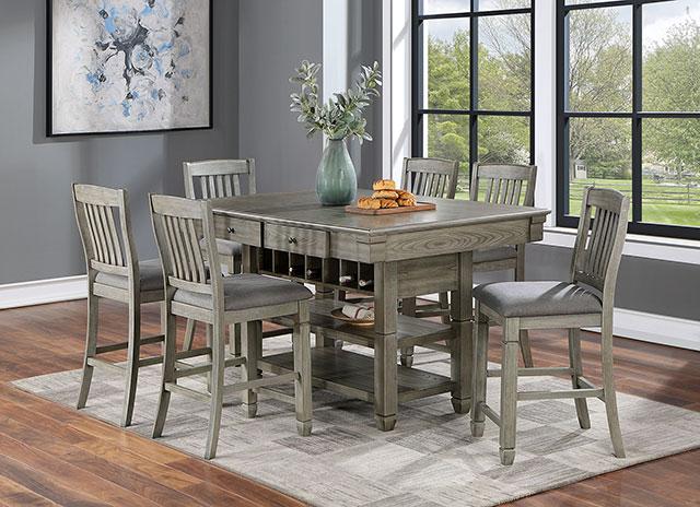 ANAYA Counter Ht. Chair (2/CTN), Gray/Lt. Gray - Furniture Center (NY)