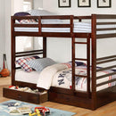 California Iv Black, Walnut, Gray, & White Twin/Twin Bunk Bed - Furniture Center (NY)