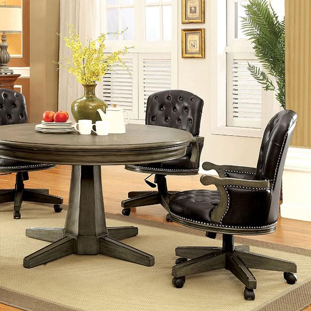 YELENA Gray Game Table - Furniture Center (NY)