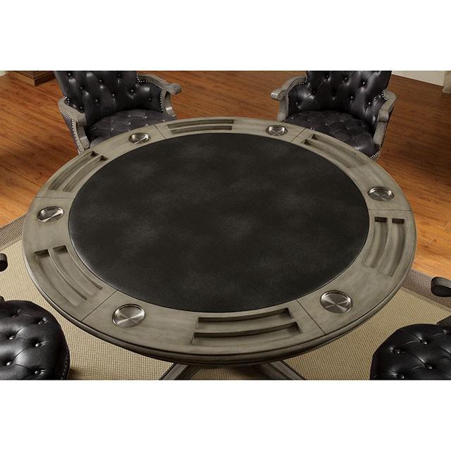 YELENA Gray Game Table - Furniture Center (NY)