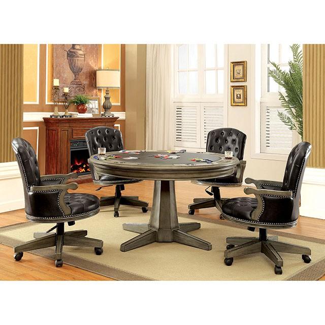 YELENA Gray Game Table - Furniture Center (NY)