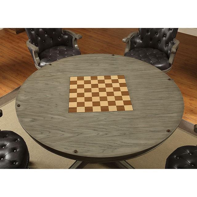 YELENA Gray Game Table - Furniture Center (NY)